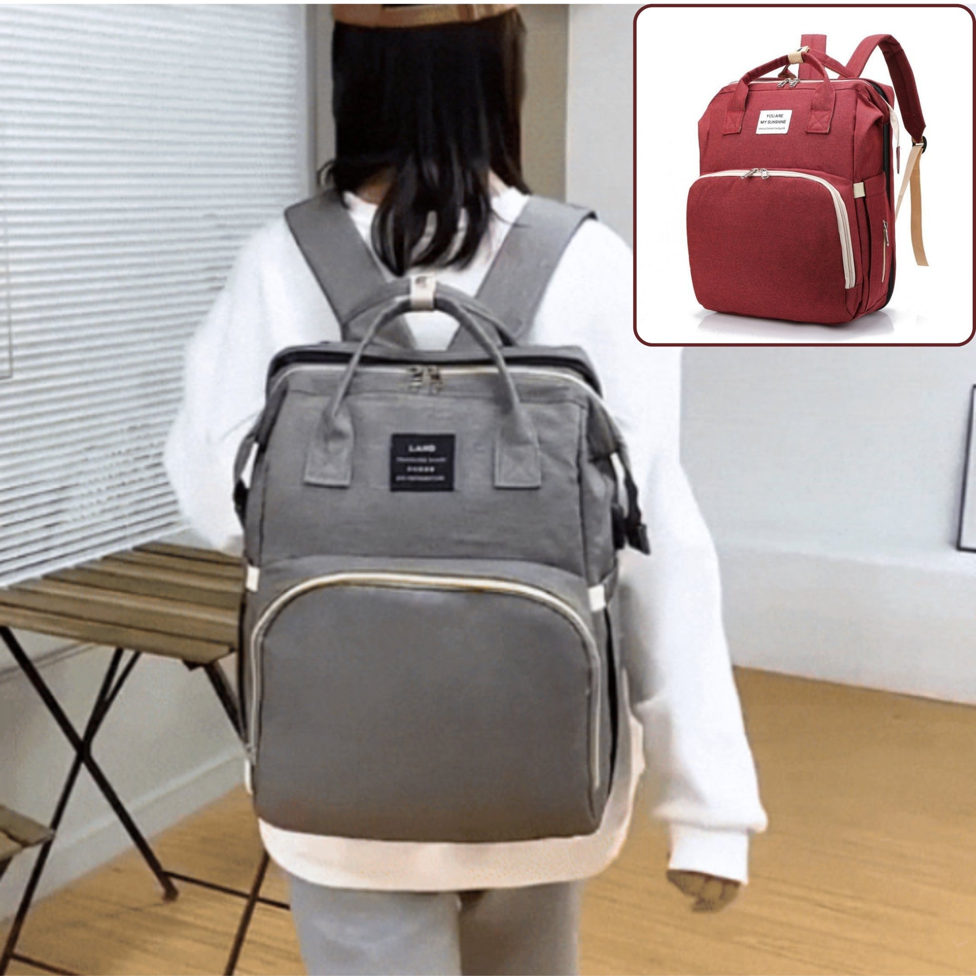 Sac à dos à langer - Lit - Mondubebe