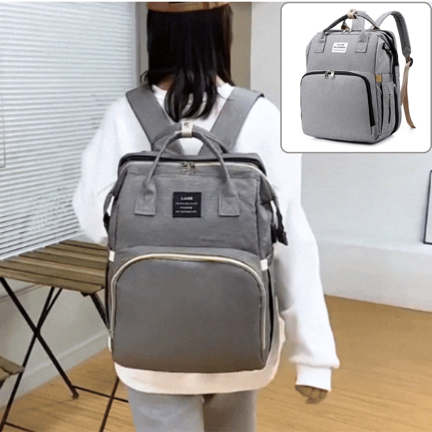 Sac à dos à langer - Lit - Mondubebe