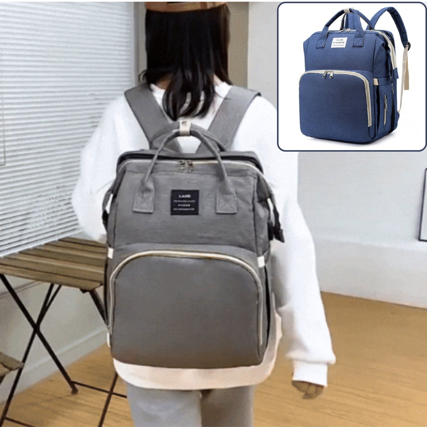 Sac à dos à langer - Lit - Mondubebe